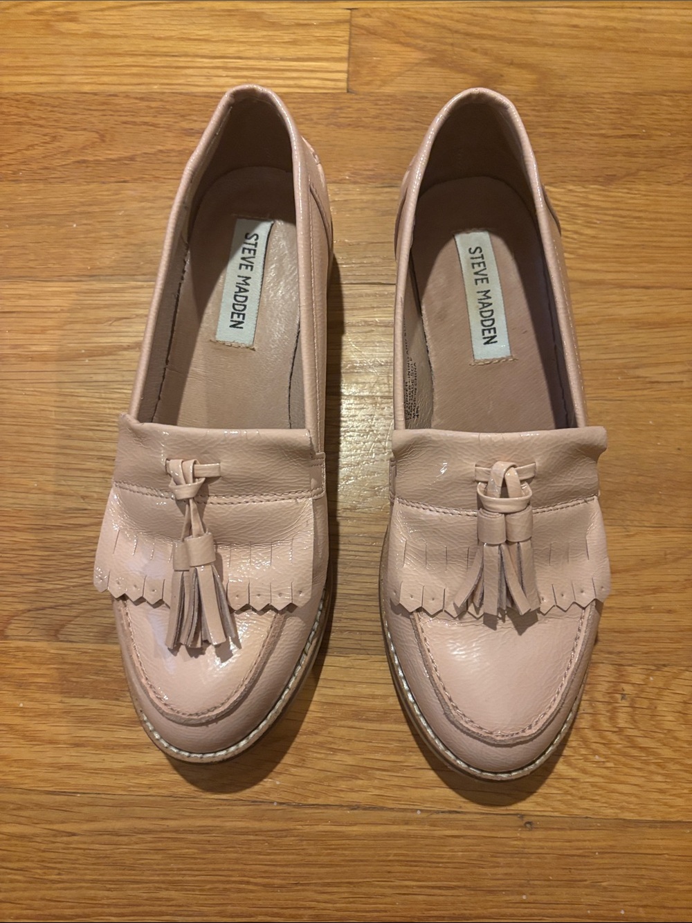 Steve Madden Blush Pink Tassel Kiltie Loafers